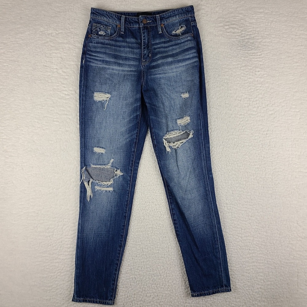 Buckle Black Jeans Womens 26‎ Mom Jean 100% Cotton Medium Wash Blue